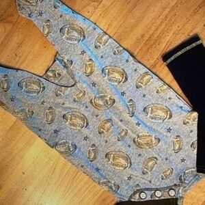 Playful football print one piece